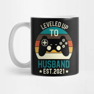 Leveled Up to Husband Est 2021 Mug